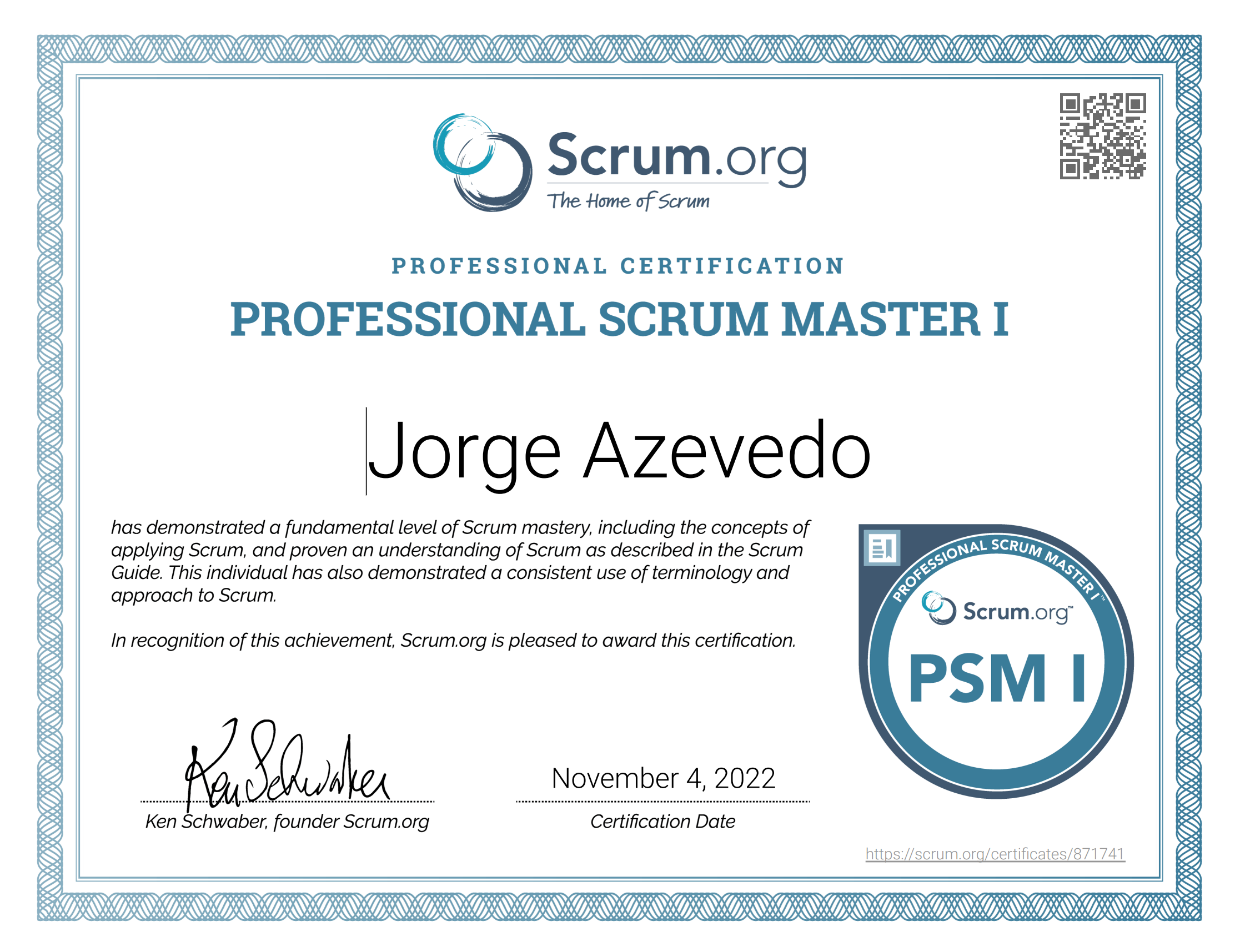 Professional Scrum Master I